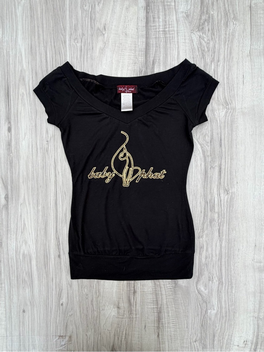 Baby Phat vintage Y2K black short-sleeve top